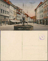 Ansichtskarte Bad Langensalza Marktstraße, Geschäfte 1913 - Bad Langensalza