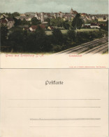 Litho AK Ronneburg (Thüringen) Panorama Total  Partie A.d. Bahngleisen 1900 - Ronneburg