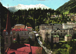 BAD GASTEIN, SALZBURG, ARCHITECTURE, CHURCH, TOWER WITH CLOCK, MOUNTAIN, WATERFALL, BRIDGE, AUSTRIA, POSTCARD - Bad Gastein