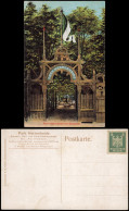 Ansichtskarte Burgstädt Park Herrenhaide - Eingang Restauration 1925 - Burgstaedt