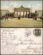 Ansichtskarte Mitte-Berlin Brandenburger Tor, Belebt 1905 - Brandenburger Deur