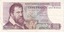 BILLETE DE BELGICA DE 100 FRANCS DEL AÑO 1971 (BANKNOTE) - 100 Francos
