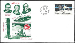 US Space Cover 1972. "Apollo 17" Launch ##08 - Verenigde Staten