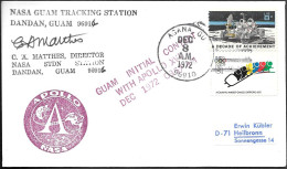 US Space Cover 1972. "Apollo 17" Launch. NASA Guam Tracking Station - Verenigde Staten