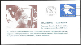 US Space Cover 1973. "Skylab 2" EVA-2 To Repair Orbital Station - Verenigde Staten