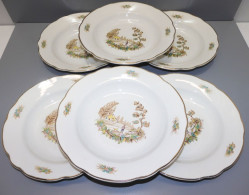 -6 ASSIETTES Demi Creuses CERAMIQUE DIGOIN/SARREGUEMINES VIEUX MARSEILLE   E - Digoin (FRA)