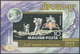 Hungary Space S/ Sheet 1969 MNH. "Apollo 11" 1st Man On The Moon. Neil Armstrong - Europa