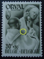 BELGIQUE N°557 V7 Point Sous S De Sculptura Mnh** - 1931-1960