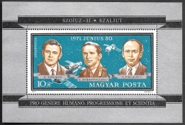 Hungary Space S/ Sheet 1971 MNH. "Soyuz 11" Accident IN MEMORIAM - Europa