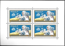 Hungary Space S/ Sheet 1970 MNH. "Apollo 12" Moon Landing - Europe