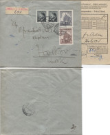 Böhmen Und Mähren Provisorischer Einschreibezettel ROT Ober Litsch Brief  18.12.1944 - Covers & Documents