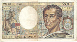 FRANCE 200 FRANCS 1987 - 200 F 1981-1994 ''Montesquieu''