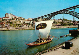 Portugal - Porto - 0 Douro - Barco Rabalo E Vista Parcial Da Cidade - Bateaux - CPM - Carte Neuve - Voir Scans Recto-Ver - Porto