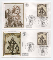 - 2 FDC JACQUES CALLOT : Portrait De Claude Deruet - METZ & NANCY 27.6.1992 - - Grabados