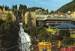 BAD GASTEIN, SALZBURG, ARCHITECTURE, WATERFALL, BRIDGE, TERRACE, UMBRELLA, AUSTRIA, POSTCARD - Bad Gastein