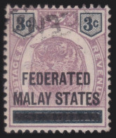 FEDERATED MALAY STATES FMS 1900 3c Sc#3 USED @T203 - Federated Malay States