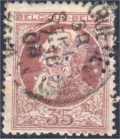 198 Belgium Grosse Barbe 25c Perforé V (BEL-32) - 1863-09