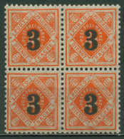 Württemberg Dienstmarken 1923 Mit Aufdruck 184 4er-Block Postfrisch - Postfris