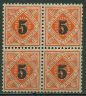 Württemberg Dienstmarken 1923 Mit Aufdruck 185 4er-Block Postfrisch - Postfris