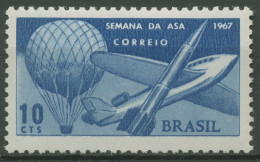 Brasilien 1967 Flugwoche Ballon Flugzeug Rakete 1151 Postfrisch - Nuevos