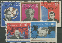 Ecuador 1966 Persönlichkeiten Churchill Kennedy 1251/55 Gestempelt - Ecuador