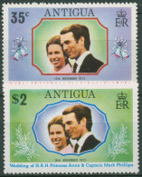 Antigua 1973 Hochzeit Prinzessin Anne & Marc Phillips 310/11 Postfrisch - 1960-1981 Autonomie Interne