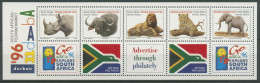 Südafrika 1996 Wildtiere Tourismus Löwe Nashorn 993/97 A K Postfrisch (C25154) - Blocs-feuillets