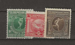 1920 MNH Belgium Mi 159-61 Postfris** - Estate 1920: Anversa