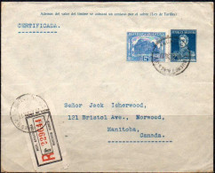 ARGENTINA 1926 - Registered Entire Cover Of 12c San Martin Plus Additional 12c Main Post Office - Lettres & Documents