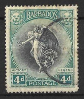 BARBADOS....KING GEORGE V...(1910-36..)...." 1920.."....4d......SG207.......CDS.....USED..... - Barbados (...-1966)