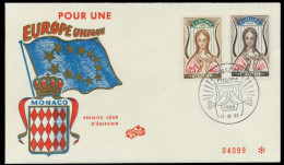 MONACO 1963 Nr 742-743 BRIEF FDC X089572 - Cartas & Documentos