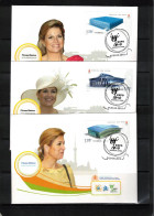 China 2010 Visit Of Prince Willem - Alexander And Princess Maxima (Netherlands)  To EXPO Shanghai Set Of 6 Covers - 2010 – Shanghai (China)