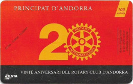 Andorra - STA - STA-0088 - Rotary, SC7, 05.1998, 50Units, 10.000ex, Used - Andorre