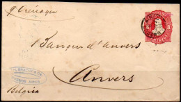 ARGENTINA 1891 - Entire Envelope Of 8c Chiclana To Anvers, Belgium - Brieven En Documenten