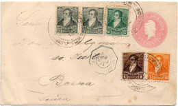 ARGENTINA 1898 - Entire Envelope Of 5c Libertad Pink, Small Head. Paquebot L.K. Nº 1 Buenos Ayres-Bordeaux - Brieven En Documenten