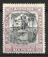 BARBADOS....KING EDWARD VII..(1901-10..)......6d........SG150.......GOOD CDS......VFU.... - Barbados (...-1966)