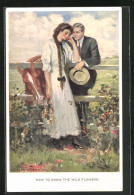 Künstler-AK Clarence F. Underwood: How To Know The Wild Flowers, Mann Mit Pferd Und Frau Am Zaun - Underwood, Clarence F.