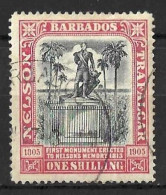 BARBADOS....KING EDWARD VII..(1901-10..)..." 1906..".....1/-......SG151......LITTLE GRUBBY....CDS....USED..... - Barbados (...-1966)
