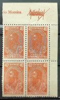 C 240 Brazil Stamp Tiradentes History 1948 Block Of 4 Moreira - Enteros Postales