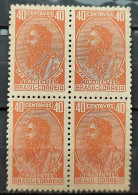 C 240 Brazil Stamp Tiradentes History 1948 Block Of 4 - Enteros Postales