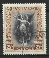 BARBADOS....KING GEORGE V..(1910-36.).." 1920..".....2/-.......SG210.......(CAT,VAL.£75..).....CDS....VFU...... - Barbados (...-1966)