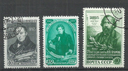 RUSSLAND RUSSIA 1952 Michel 1638 - 1640 O Famous Men - Usati