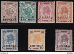 1922 ERITREA, N° 54/60 Serie Di 7 Valori  MNH/** - Eritrea