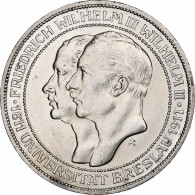 Royaume De Prusse, Wilhelm II, 3 Mark, Wroclaw University, 1911, Berlin, Argent - Sonstige & Ohne Zuordnung