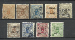 ISLAND 1876-1902 Lot Dienstmarken Officials , 9 Stamps, O (1 Stamp, Mi 15, Is */MH) - Service