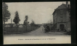 CPA Fresnes, Avenue De La Republique Et Vue Sur La Briqueterie  - Fresnes