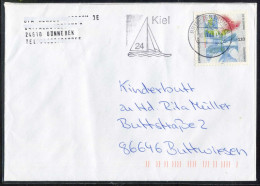 Flam: Kieler Woche International Sailing Race | Germany 2000 Brifzentrum 24 Postmark Mi 2042 Single Stamp Domestic Cover - Vela