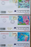 China 2024-4 World Natural Heritage Site - Chengjiang Fossil Land 3 Covers - Fossilien