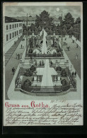 Lithographie Gotha, Wasserkünste Am Schlossberg - Gotha