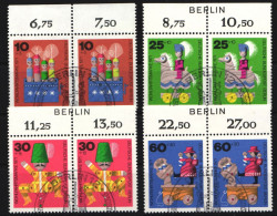 Berlin 412-415 Gestempelt Oberrand Zudruck Berlin #JP926 - Altri & Non Classificati